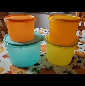 BRAND NEW 4 Tupperware stacking canister